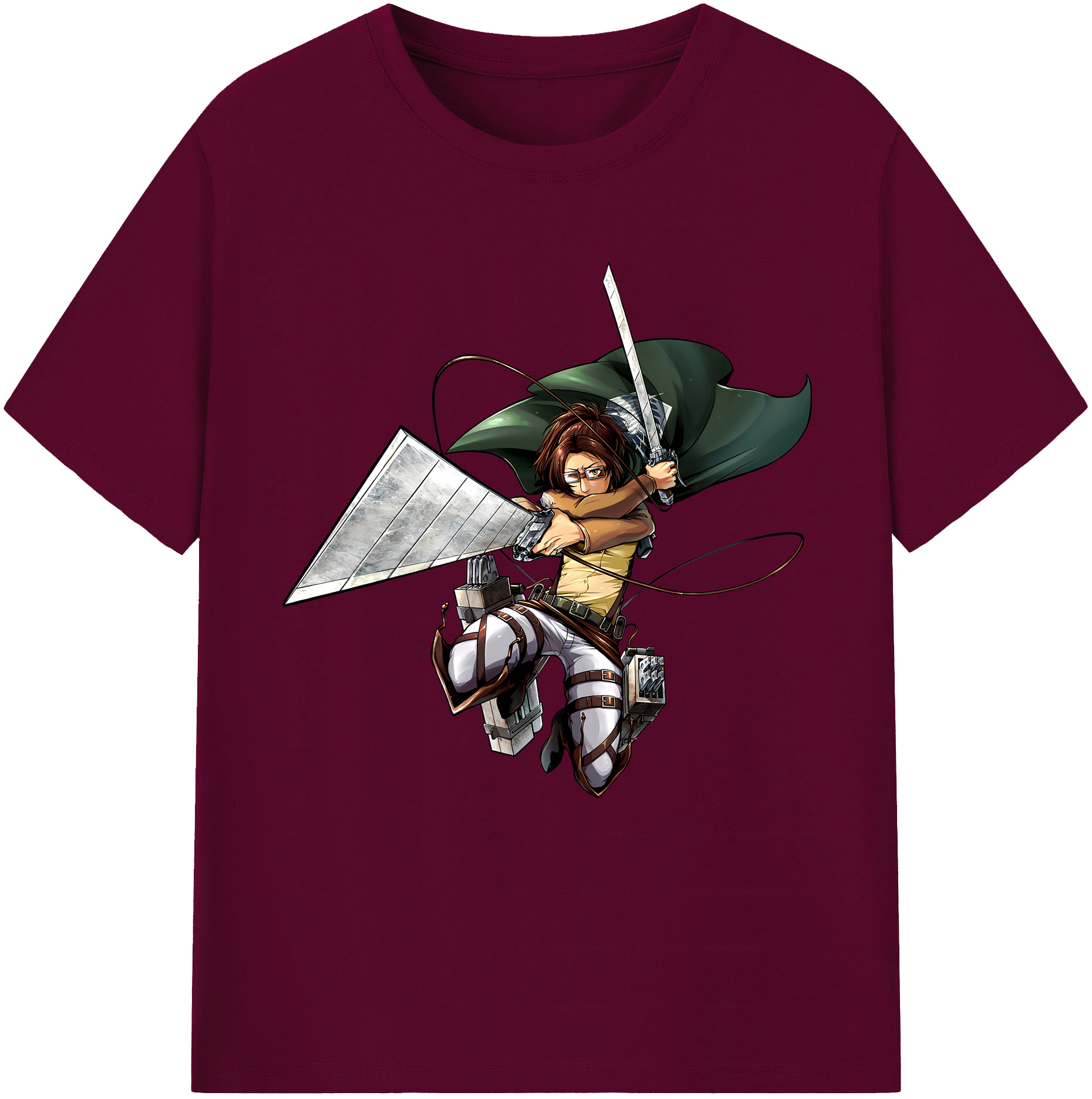 （画像用） 進撃の巨人 ハンジ·ゾエ Attack on Titan Hanji Zoe レディースカジュアルプリントTシャツ（綿100％）